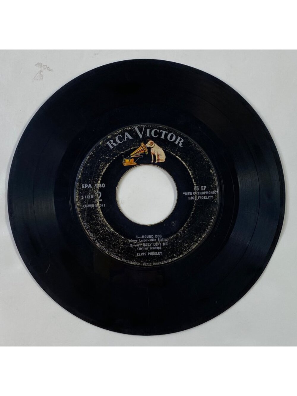 Vintage RCA Victor 45 RPM Vinyl Elvis Presley "Hound Dog" / "Don't Be Cruel"